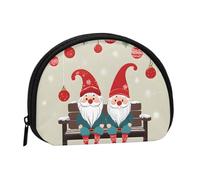 ZDFHKYDY Christmas Gnomes Personalized Coin Purse Fashionable Zipper mini Coins Wallet Change Shell Storage Bag for Women Men