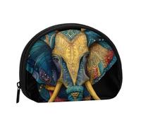 ZDFHKYDY Colorful Elephant Personalized Coin Purse Fashionable Zipper mini Coins Wallet Change Shell Storage Bag for Women Men