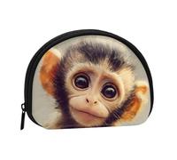 ZDFHKYDY Cute Monkey Personalized Coin Purse Fashionable Zipper mini Coins Wallet Change Shell Storage Bag for Women Men