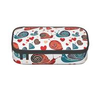 ZDFHKYDY Cute Snail Large Capacity Pencil Pen Case Portable Stationery Pouch Holder Box Organizer Makeup Cosmetic Bag Office College Storage Bag Supplies for Work School Travel 21x9.5x5 cm