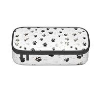 ZDFHKYDY Dog Bones Prints Large Capacity Pencil Pen Case Portable Stationery Pouch Holder Box Organizer Makeup Cosmetic Bag Office College Storage Bag Supplies for Work School Travel 21x9.5x5 cm
