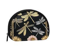 ZDFHKYDY Dragonflies Grey Personalized Coin Purse Fashionable Zipper mini Coins Wallet Change Shell Storage Bag for Women Men