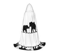 ZDFHKYDY elephant -Print Adjustable Teen Cloak - Youth Cape For Festivals & Stage, Lightweight Hooded Wear S