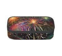 ZDFHKYDY Explosion Firework 3D Large Capacity Pencil Pen Case Portable Stationery Pouch Holder Box Organizer Makeup Cosmetic Bag Office College Storage Bag Supplies for Work School Travel 21x9.5x5 cm