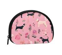 ZDFHKYDY French Bulldog and Flowers Personalized Coin Purse Fashionable Zipper mini Coins Wallet Change Shell Storage Bag for Women Men