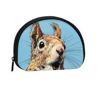 ZDFHKYDY Funny Squirrel Personalized Coin Purse Fashionable Zipper mini Coins Wallet Change Shell Storage Bag for Women Men