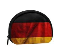 ZDFHKYDY German Flag Personalized Coin Purse Fashionable Zipper mini Coins Wallet Change Shell Storage Bag for Women Men