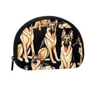 ZDFHKYDY German Shepherd Personalized Coin Purse Fashionable Zipper mini Coins Wallet Change Shell Storage Bag for Women Men