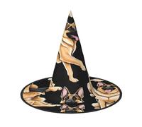 ZDFHKYDY German shepherd -Print Full Coverage Halloween Hat - Unique Oxford Cloth Costume Hat For Adults With Eye-Catching Patterns, For Festivals & Themed Parties.
