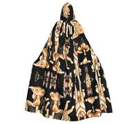 ZDFHKYDY German shepherd -Print Halloween Hooded Cloak Adults - Affordable Adult Cape For Role-Playing, Themed Parties And Festivals - Comfortable Fit With Oversized Hood