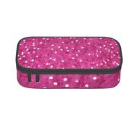 ZDFHKYDY Glitter Pattern Large Capacity Pencil Pen Case Portable Stationery Pouch Holder Box Organizer Makeup Cosmetic Bag Office College Storage Bag Supplies for Work School Travel 21x9.5x5 cm