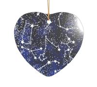 ZDFHKYDY Glow in The Dark -Print Acrylic Pendant Gold Lanyard Heart Shape Christmas Acrylic Ornaments, Lightweight Reusable,For Weddings, Parties Retail Displays.