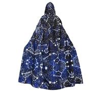 ZDFHKYDY Glow in The Dark -Print Halloween Hooded Cloak Adults - Affordable Adult Cape For Role-Playing, Themed Parties And Festivals - Comfortable Fit With Oversized Hood