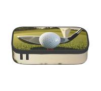 ZDFHKYDY Golf Ball Large Capacity Pencil Pen Case Portable Stationery Pouch Holder Box Organizer Makeup Cosmetic Bag Office College Storage Bag Supplies for Work School Travel 21x9.5x5 cm