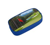 ZDFHKYDY Golf Course Lawn Zipper Pencil Case Pouch Pen Box Large Capacity Storage Bag for Office & Travel Multi-Compartment Stationery Organizer Holder Gift for Women Men 21x10.5x5 cm