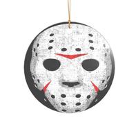 ZDFHKYDY Horror Skull -Print Acrylic Pendant Gold Lanyard Round Shape Christmas Acrylic Ornaments, Lightweight Reusable,For Weddings, Parties Retail Displays.