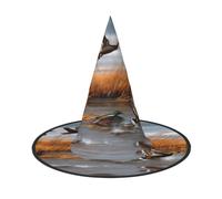 ZDFHKYDY Hunting Flying Wild Duck -Print Full Coverage Halloween Hat - Unique Oxford Cloth Costume Hat For Adults With Eye-Catching Patterns, For Festivals & Themed Parties.