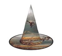ZDFHKYDY Hunting Flying Wild Ducks -Print Full Coverage Halloween Hat - Unique Oxford Cloth Costume Hat For Adults With Eye-Catching Patterns, For Festivals & Themed Parties.