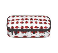 ZDFHKYDY Ladybugs Large Capacity Pencil Pen Case Portable Stationery Pouch Holder Box Organizer Makeup Cosmetic Bag Office College Storage Bag Supplies for Work School Travel 21x9.5x5 cm