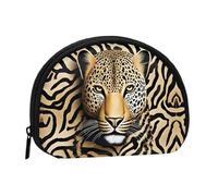ZDFHKYDY Leopard Pattern Personalized Coin Purse Fashionable Zipper mini Coins Wallet Change Shell Storage Bag for Women Men