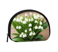ZDFHKYDY Lilies of The Valley Personalized Coin Purse Fashionable Zipper mini Coins Wallet Change Shell Storage Bag for Women Men