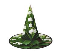 ZDFHKYDY Lilies of the Valley -Print Full Coverage Halloween Hat - Unique Oxford Cloth Costume Hat For Adults With Eye-Catching Patterns, For Festivals & Themed Parties.