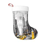 ZDFHKYDY Love from New York -Print Double-Sided Christmas Stocking, Plush & Flannel Luxury Decor For Fireplace Mantle, Family Matching.