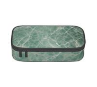 ZDFHKYDY Marble Blue Grey Large Capacity Office Pencil Case for Adults, Portable Stationery Pouch for Pens, Markers, and Supplies - 21x9.5x5 cm