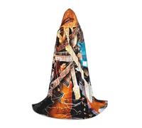 ZDFHKYDY Music Guitar -Print Adjustable Teen Cloak - Youth Cape For Festivals & Stage, Lightweight Hooded Wear M