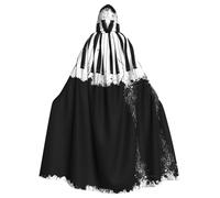 ZDFHKYDY Piano -Print Halloween Hooded Cloak Adults - Affordable Adult Cape For Role-Playing, Themed Parties And Festivals - Comfortable Fit With Oversized Hood