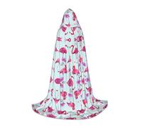 ZDFHKYDY Pink Flamingos -Print Adjustable Teen Cloak - Youth Cape For Festivals & Stage, Lightweight Hooded Wear S