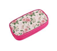 ZDFHKYDY Plant Floral Flowers Zipper Pencil Case Pouch Pen Box Large Capacity Storage Bag for Office & Travel Multi-Compartment Stationery Organizer Holder Gift for Women Men 21x10.5x5 cm