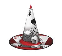 ZDFHKYDY Poker Tournament -Print Full Coverage Halloween Hat - Unique Oxford Cloth Costume Hat For Adults With Eye-Catching Patterns, For Festivals & Themed Parties.