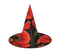 ZDFHKYDY poppy flowers -Print Full Coverage Halloween Hat - Unique Oxford Cloth Costume Hat For Adults With Eye-Catching Patterns, For Festivals & Themed Parties.