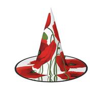 ZDFHKYDY poppy flowers -Print Full Coverage Halloween Hat - Unique Oxford Cloth Costume Hat For Adults With Eye-Catching Patterns, For Festivals & Themed Parties.