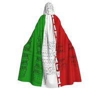 ZDFHKYDY Roman Colosseum Italian Flag -Print Halloween Hooded Cloak Adults - Affordable Adult Cape For Role-Playing, Themed Parties And Festivals - Comfortable Fit With Oversized Hood