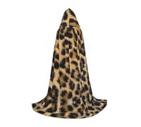 ZDFHKYDY Rough Leopard print -Print Adjustable Teen Cloak - Youth Cape For Festivals & Stage, Lightweight Hooded Wear M