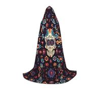 ZDFHKYDY skulls -Print Adjustable Teen Cloak - Youth Cape For Festivals & Stage, Lightweight Hooded Wear M