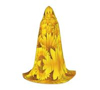 ZDFHKYDY Sunflowers -Print Adjustable Teen Cloak - Youth Cape For Festivals & Stage, Lightweight Hooded Wear S