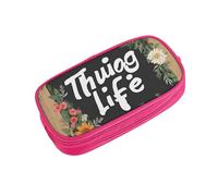 ZDFHKYDY Thug Life Flowers Zipper Pencil Case Pouch Pen Box Large Capacity Storage Bag for Office & Travel Multi-Compartment Stationery Organizer Holder Gift for Women Men 21x10.5x5 cm