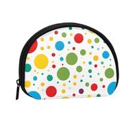 ZDFHKYDY Twister Polka Dots Personalized Coin Purse Fashionable Zipper mini Coins Wallet Change Shell Storage Bag for Women Men