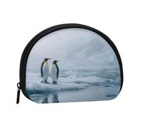 ZDFHKYDY Two Penguins Personalized Coin Purse Fashionable Zipper mini Coins Wallet Change Shell Storage Bag for Women Men