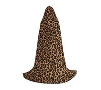 ZDFHKYDY Wild Leopard Animal -Print Adjustable Teen Cloak - Youth Cape For Festivals & Stage, Lightweight Hooded Wear L