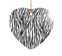 ZDFHKYDY Zebra -Print Acrylic Pendant Gold Lanyard Heart Shape Christmas Acrylic Ornaments, Lightweight Reusable,For Weddings, Parties Retail Displays.