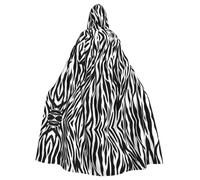 ZDFHKYDY Zebra -Print Halloween Hooded Cloak Adults - Affordable Adult Cape For Role-Playing, Themed Parties And Festivals - Comfortable Fit With Oversized Hood