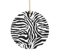 ZDFHKYDY Zebra Prints -Print Custom Round Aluminum Pendants - Double-Sided Print, Pre-Drilled Hole For Crafting & Events.