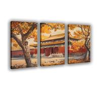 ZDFTAFD Golden Autumn in The Forbidden City Canvas Poster Bedroom Decor Landscape Decor Gift 16x24inch(40x60cm)