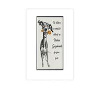 ZDFTAFD No Kitchen Is Complete Without An Italian Greyhound by Your Feet Canvas Poster Wall Art Print Picture Paintings 20x30inch(50x75cm)