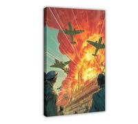 ZDFTAFD Pearl Harbor WWII Poster Canvas Poster Bedroom Decor Landscape Decor Gift 16x24inch(40x60cm)