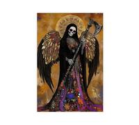 ZDFTAFD Santa Muerte's Divine Grace Meditation Altar Canvas Poster Bedroom Decor Landscape Decor Gift 08x12inch(20x30cm)